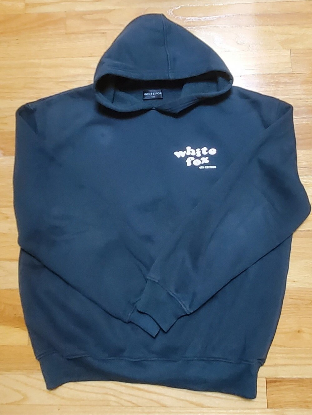 Navy Blue white fox Hoodie - Pullover Sweatshirt